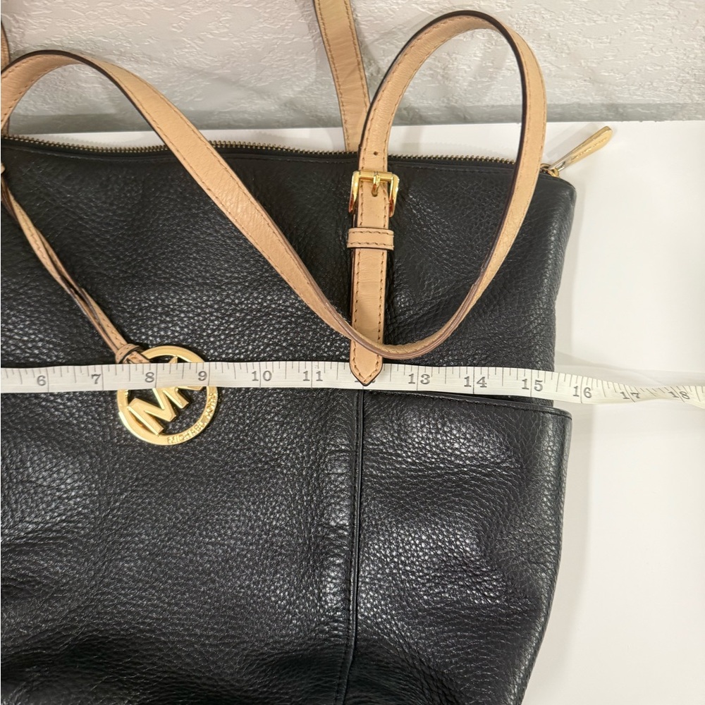 Michael Kors Black and Tan Leather Tote Bag - Picture 9 of 9